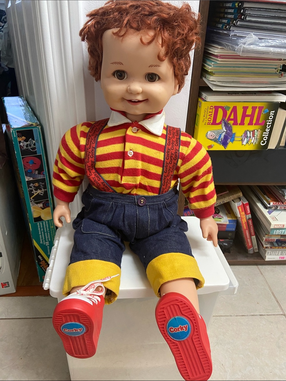 Corky Cricket's Brother 1987 Talking Doll by Playmates with tape (Untested)